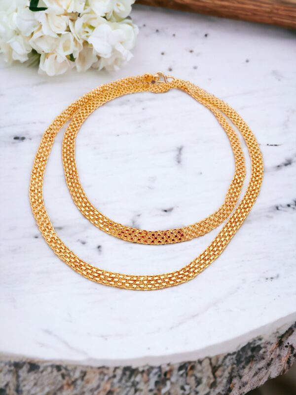 1 Gram Gold Plated Long Pattai Chain
