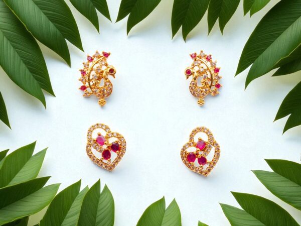 1 Gram Gold Plated Combo Earrings (Set of 2)