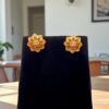 Forming Gold Plated Floral Stud Earring
