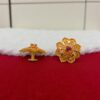 Forming Gold Plated Floral Stud Earring