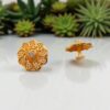 Forming Gold Plated Floral Stud