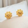 Forming Gold Plated Floral Stud Earring