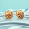 Forming Gold Plated Floral Stud Earring