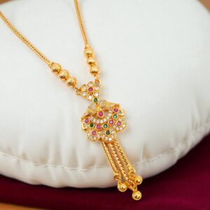 1 Gram Gold Plated AD Necklace