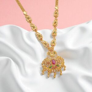 1 Gram Gold Plated AD Necklace