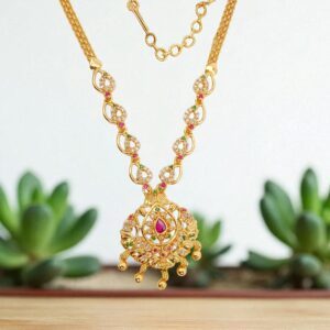 1 Gram Gold Plated AD Necklace