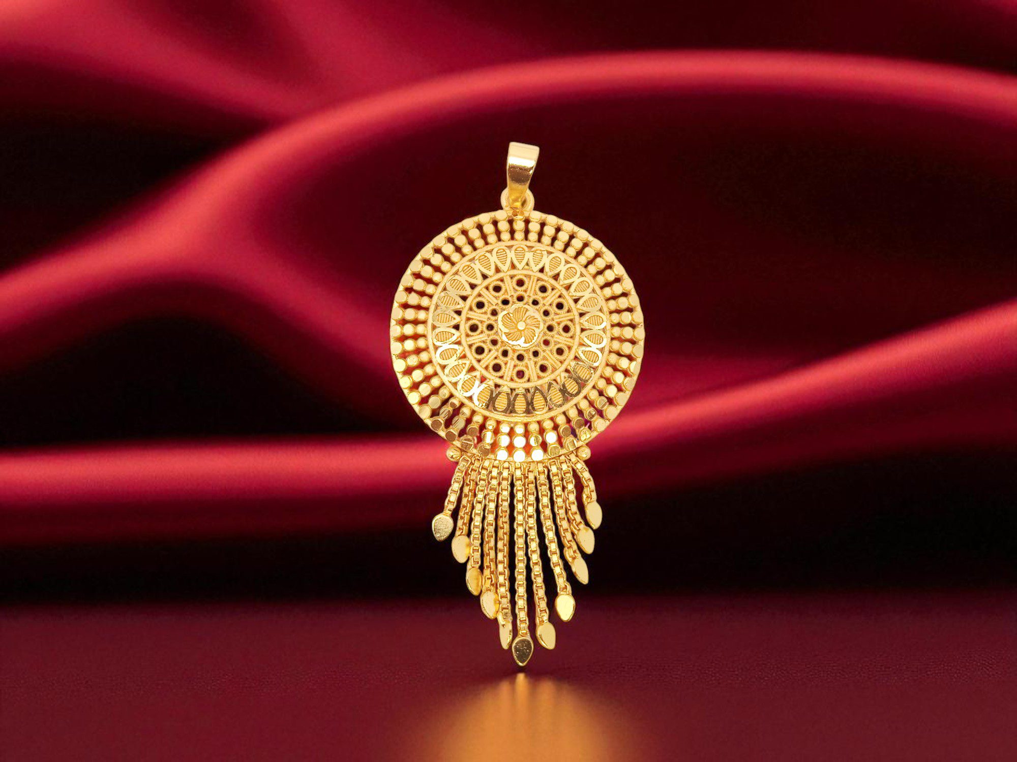 Forming Gold Plated Big Floral Dollar