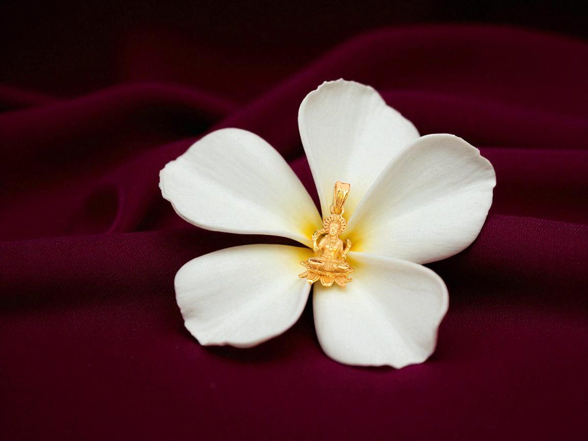 Forming Gold Plated Lakshmi Dollar