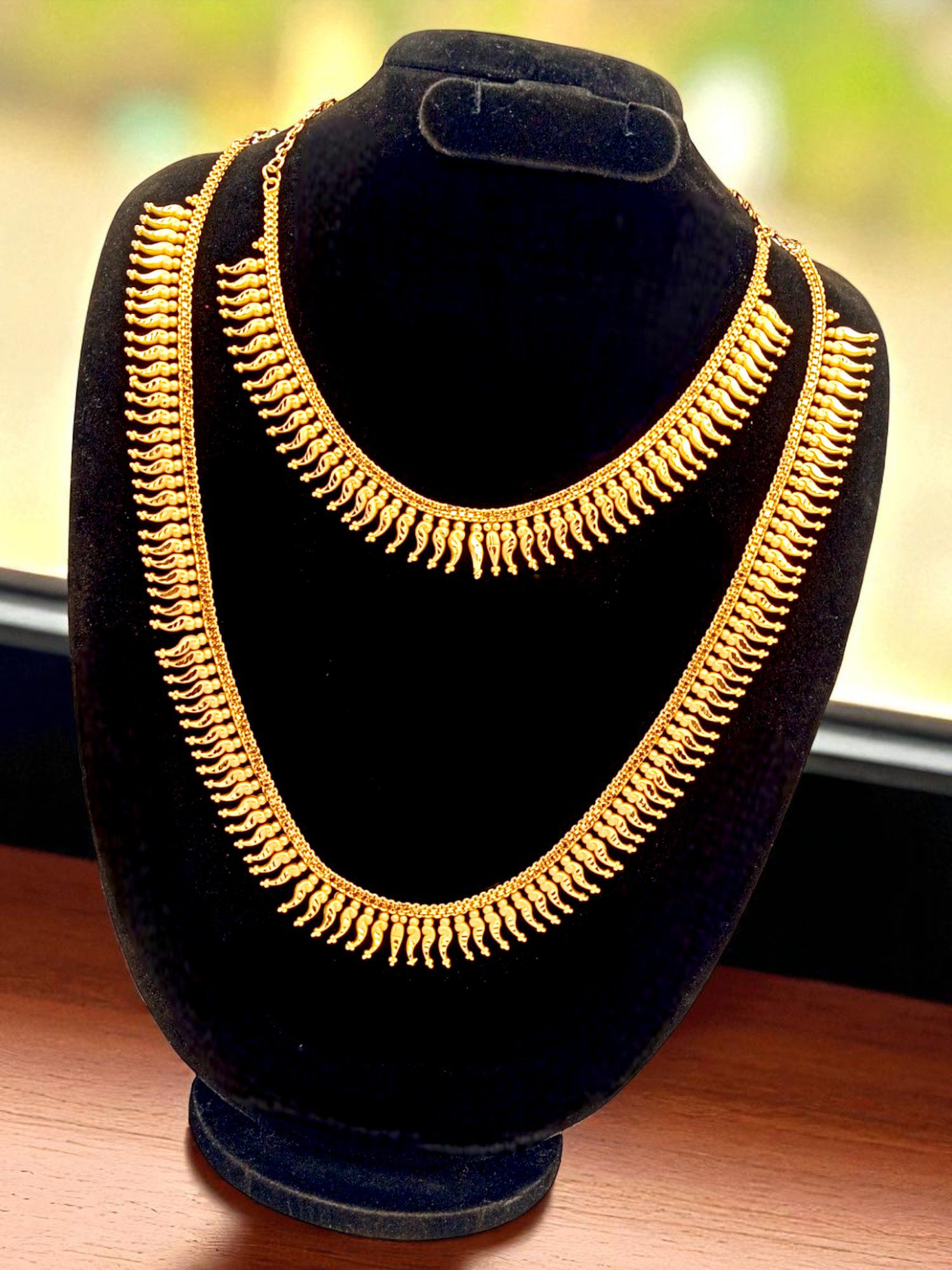 Forming Gold Plated Jewellery Set/Haaram Set