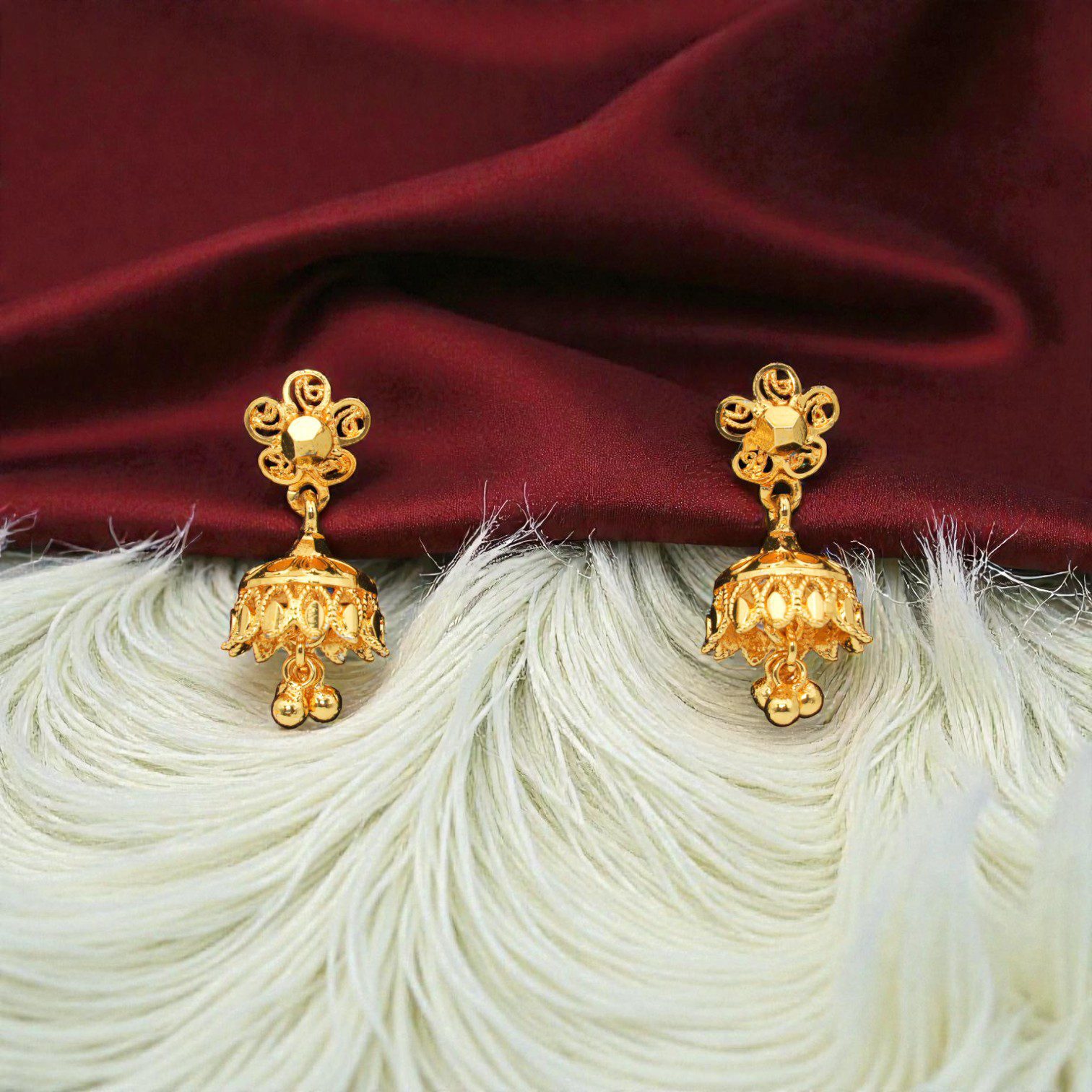 1 Gram Gold Plated Jhumki