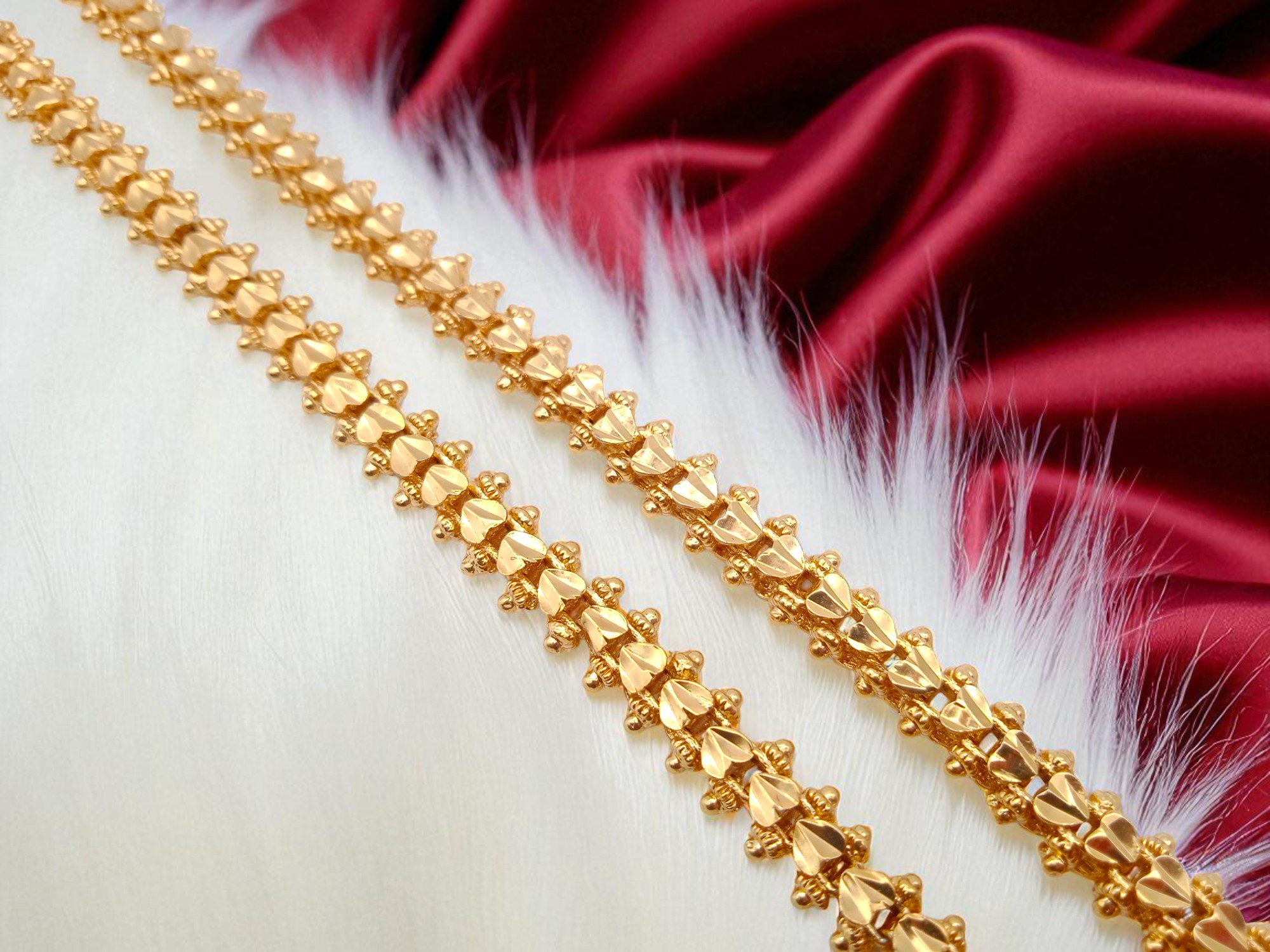 1 Gram Gold Plated Kerala Model Long Chain