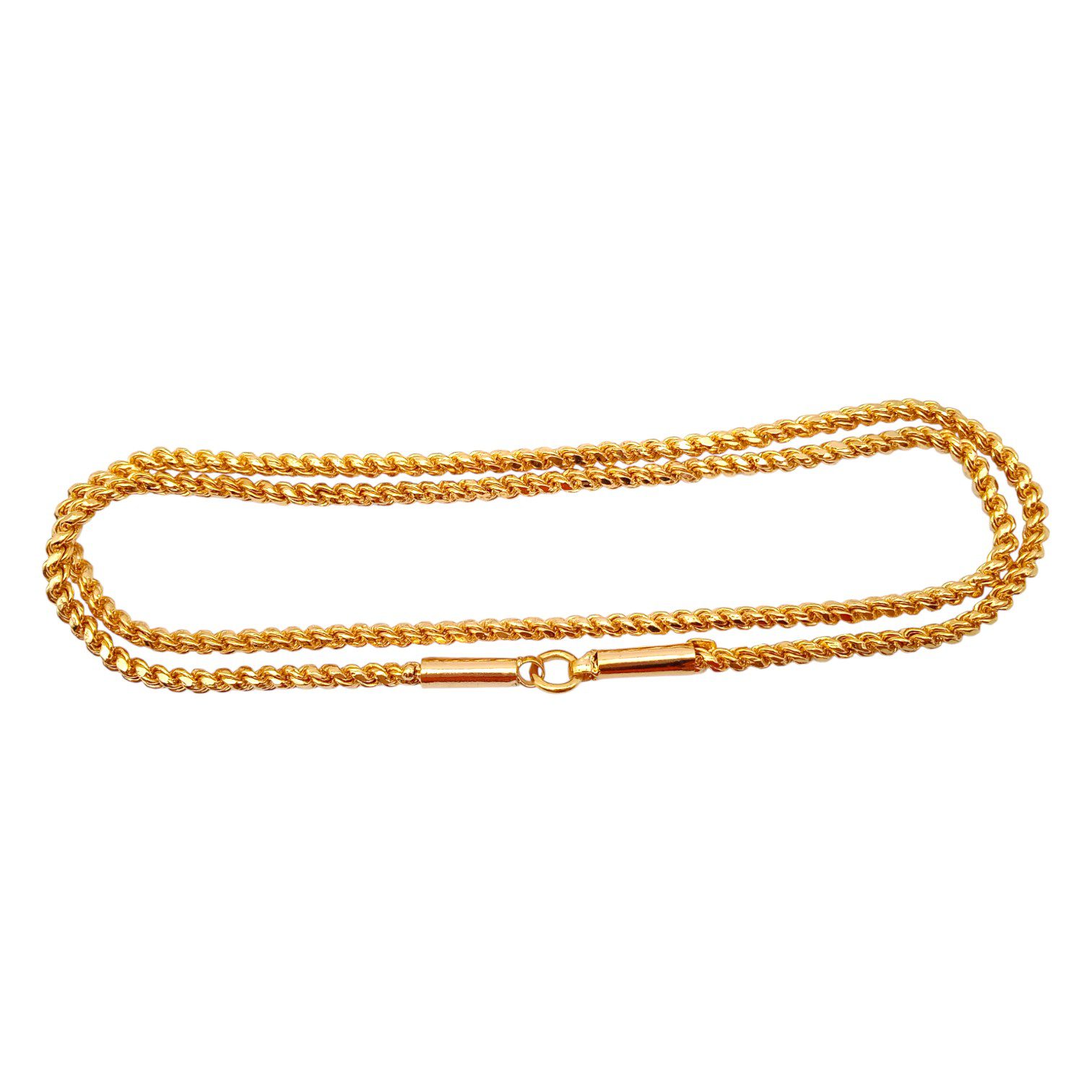 1 Gram Gold Plated Long Murukku Chain (Medium Size)