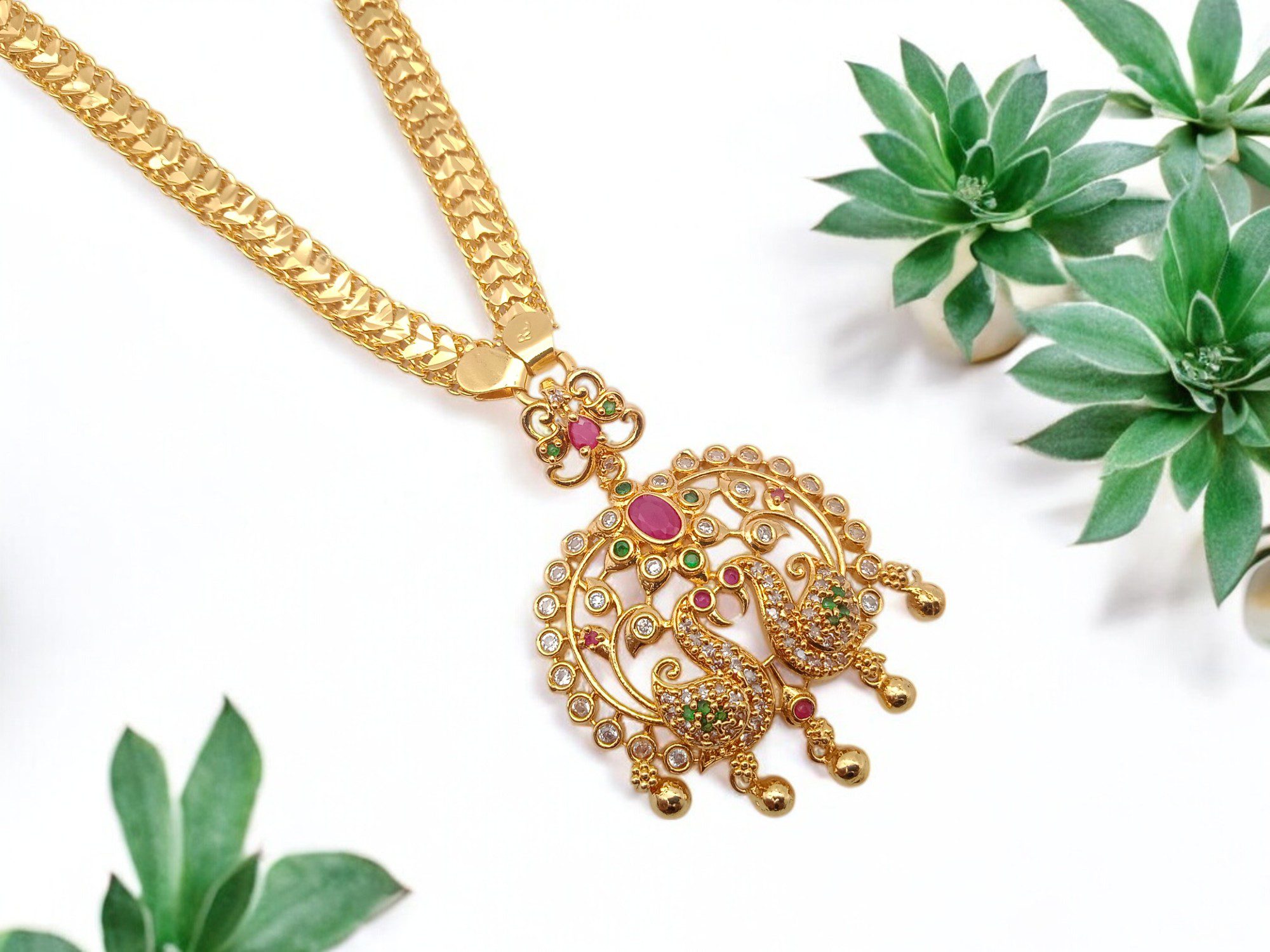 1 Gram Gold Plated Long Dollar Chain