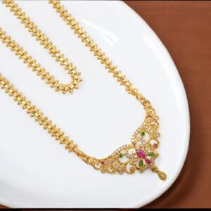 1 Gram Gold Plated Long Dollar Chain