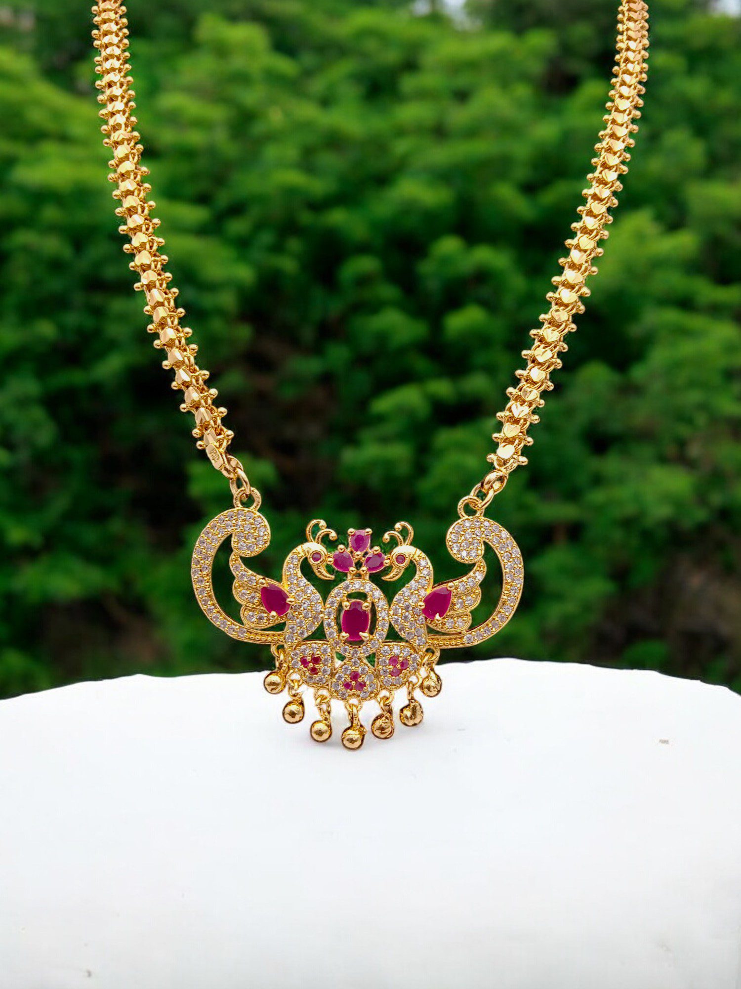 1 Gram Gold Plated Long Dollar Chain