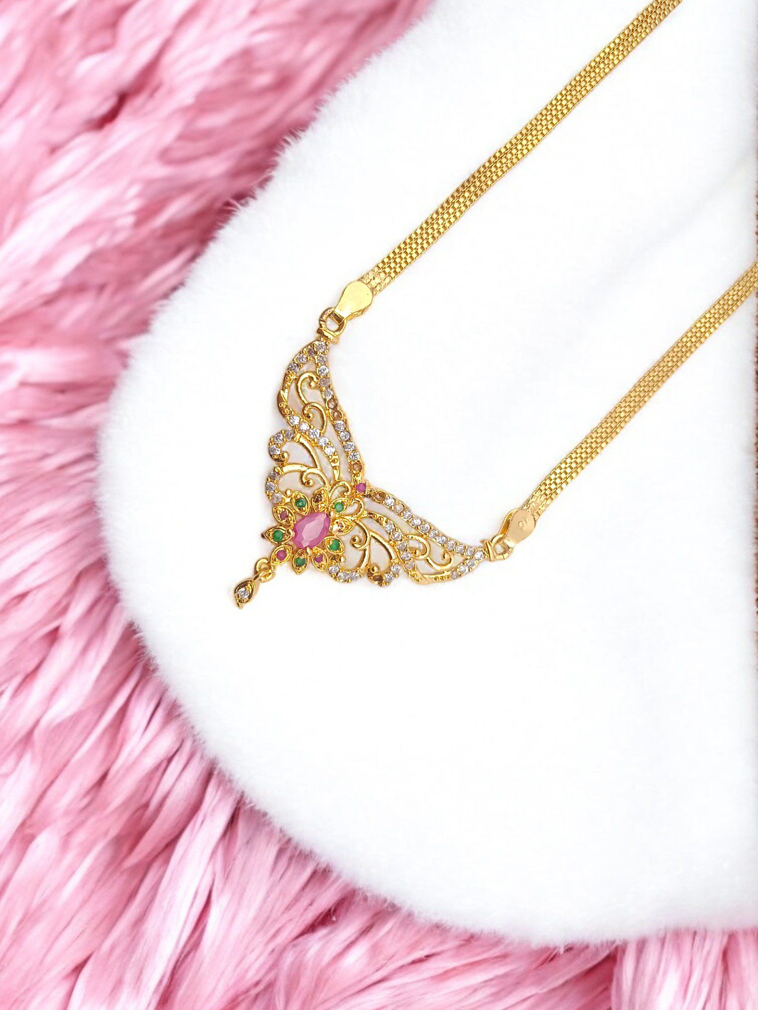 1 Gram Gold Plated Long Dollar Chain