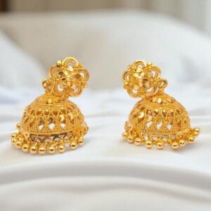 1 Gram Gold Plated Big Size Jhumka