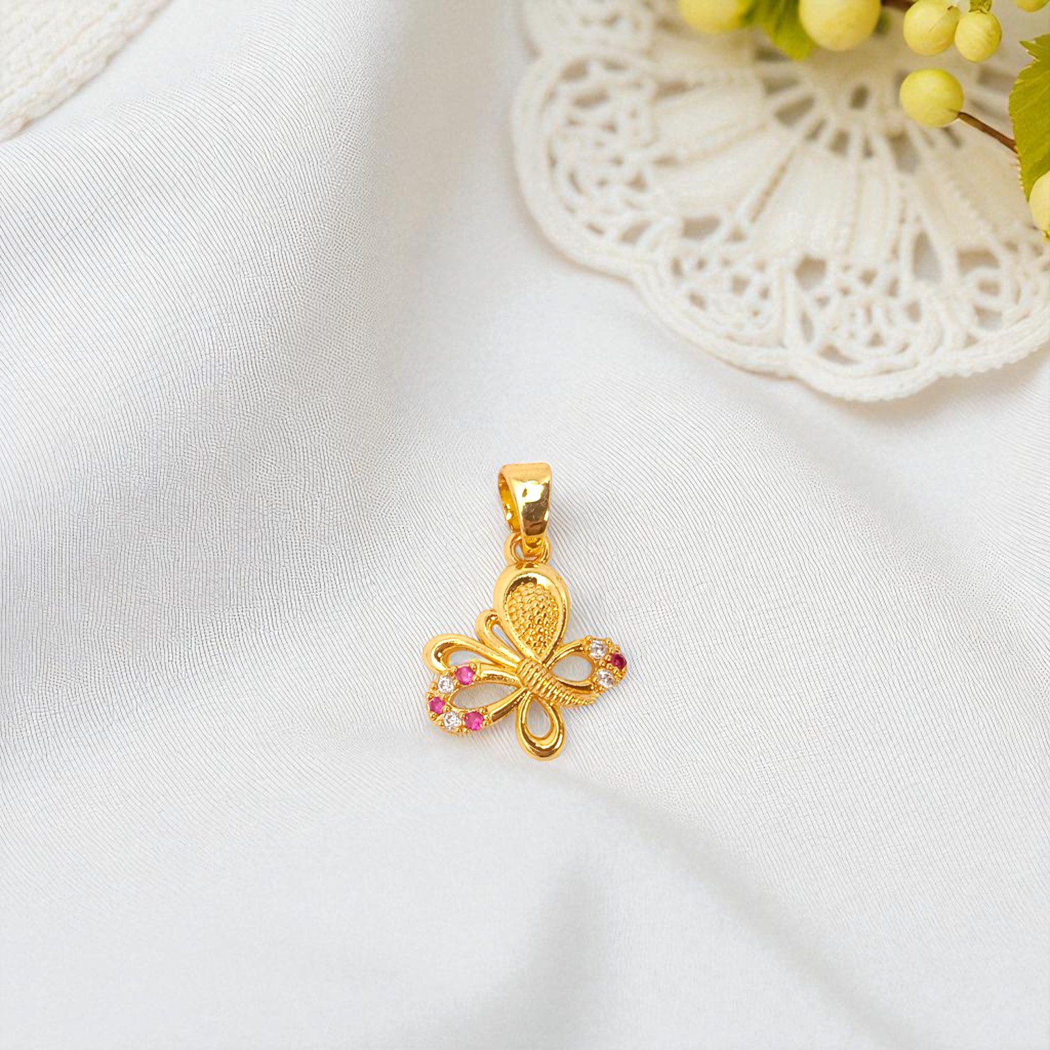 1 Gram Gold Plated Small Butterfly Dollar/Pendant
