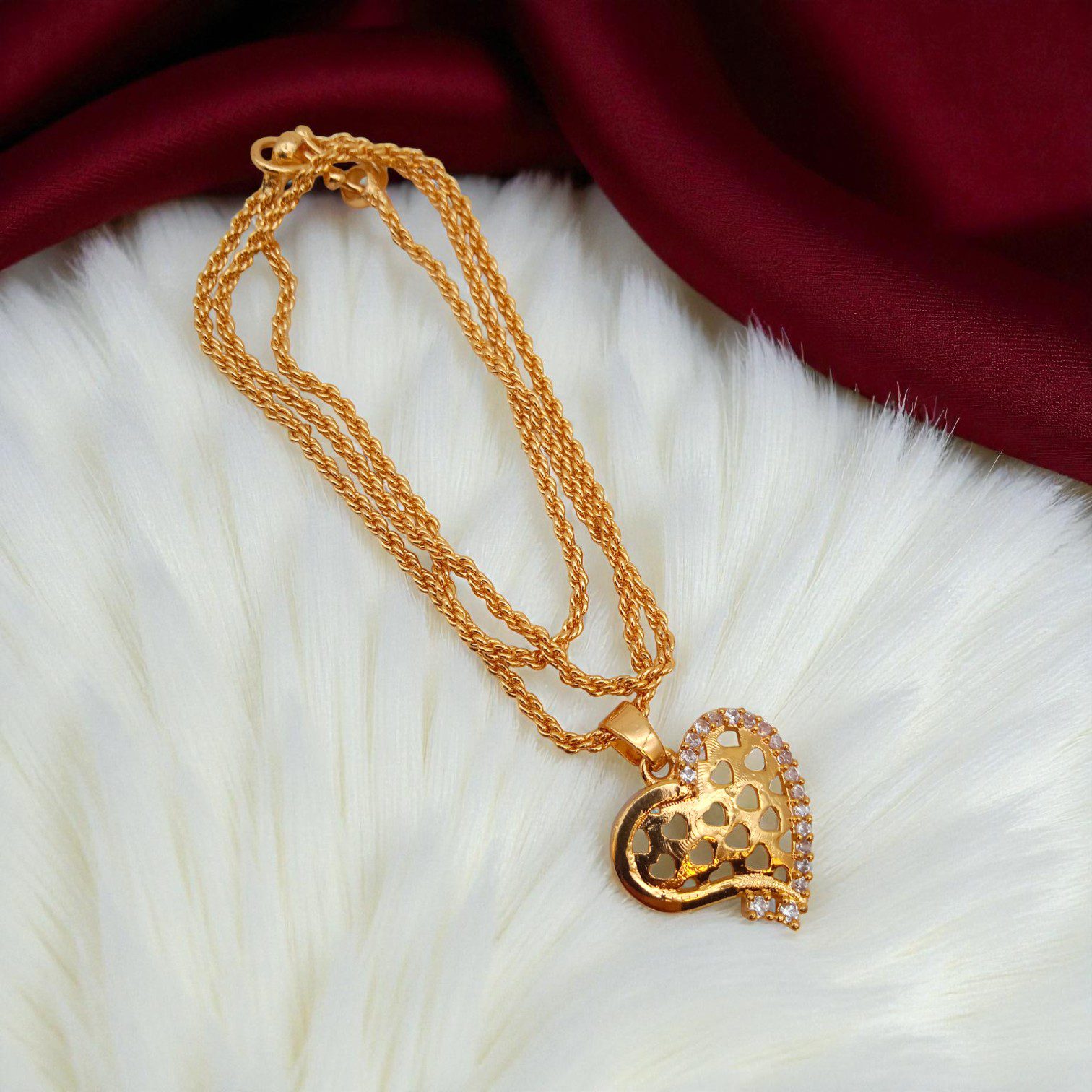 1 Gram Gold Plated Short Dollar Chain