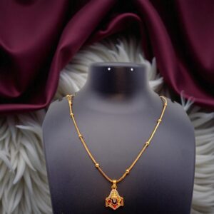 1 Gram Gold Plated Short Dollar Chain