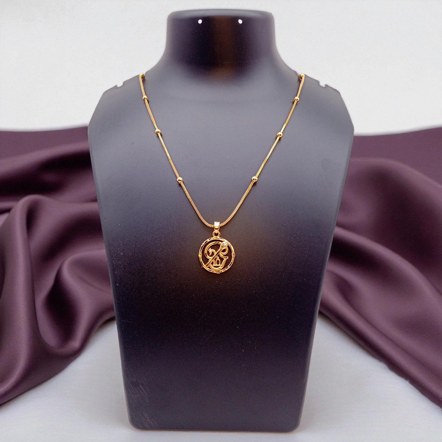 1 Gram Gold Plated Short Dollar Chain