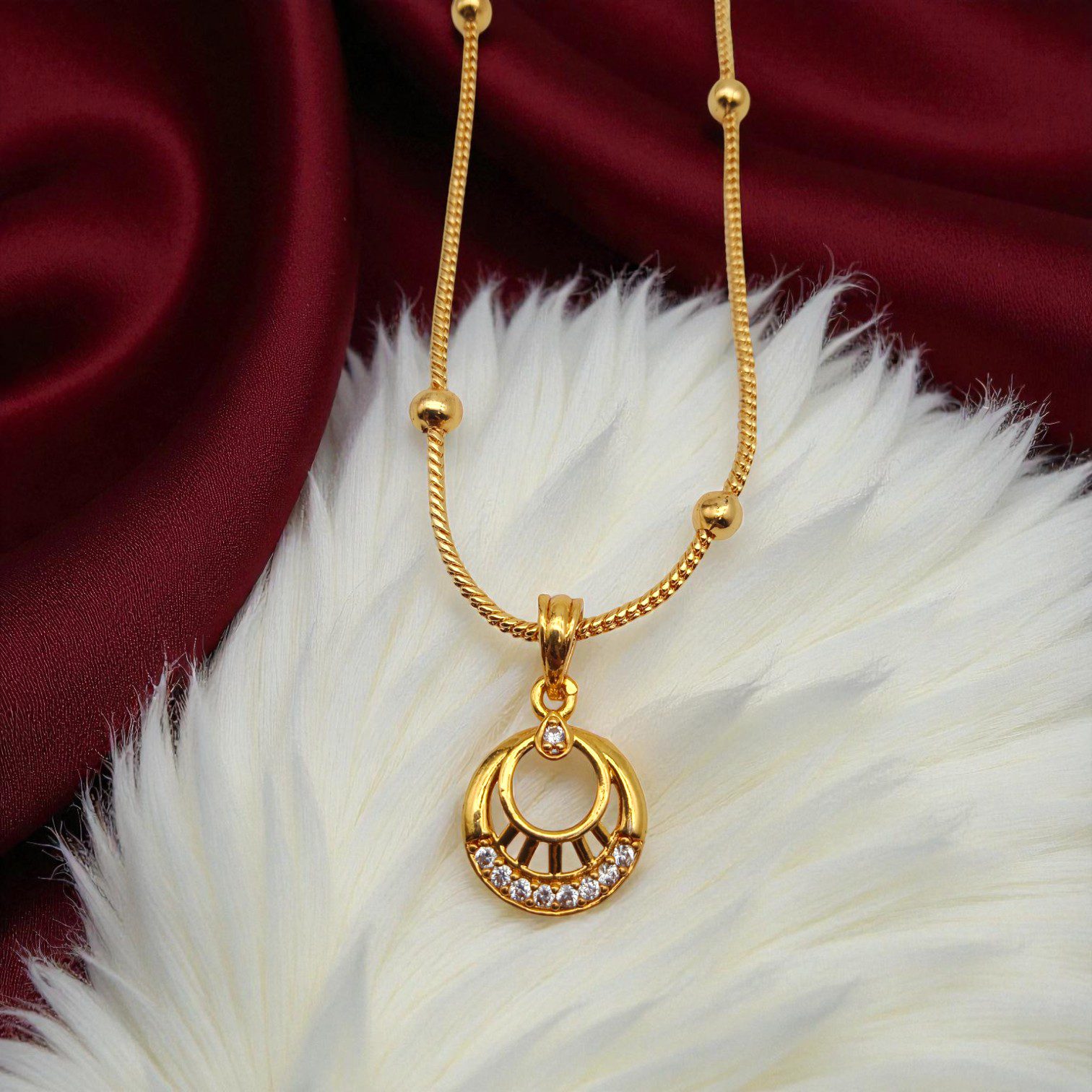1 Gram Gold Plated Short Dollar Chain