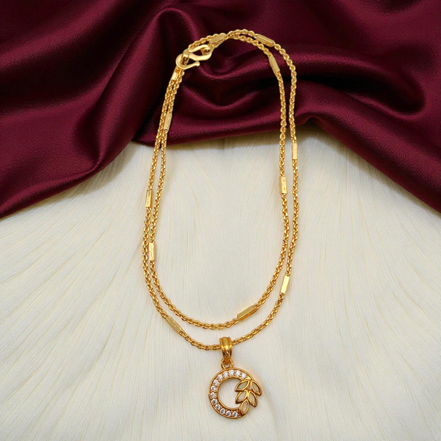 1 Gram Gold Plated Short Dollar Chain