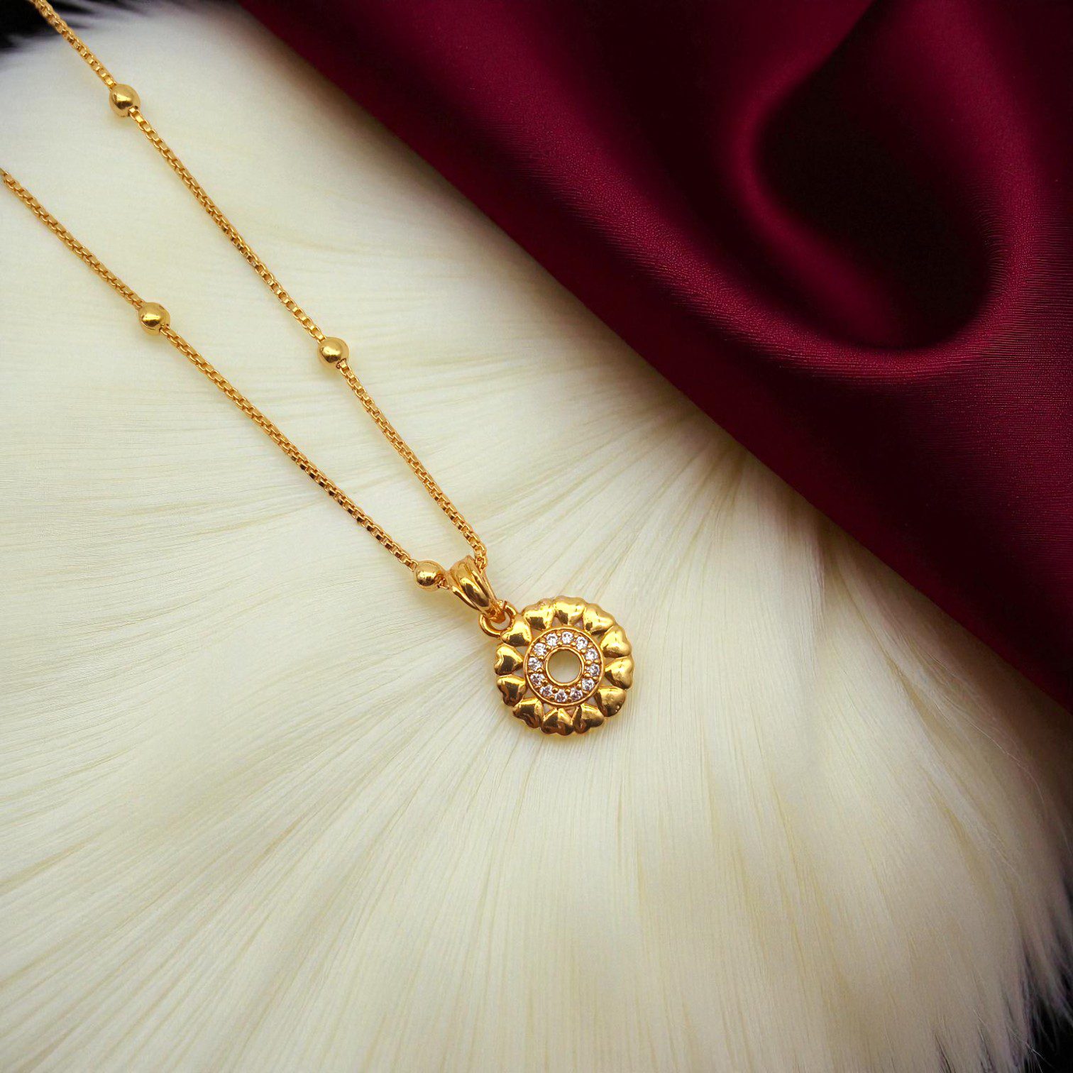 1 Gram Gold Plated Short Dollar Chain