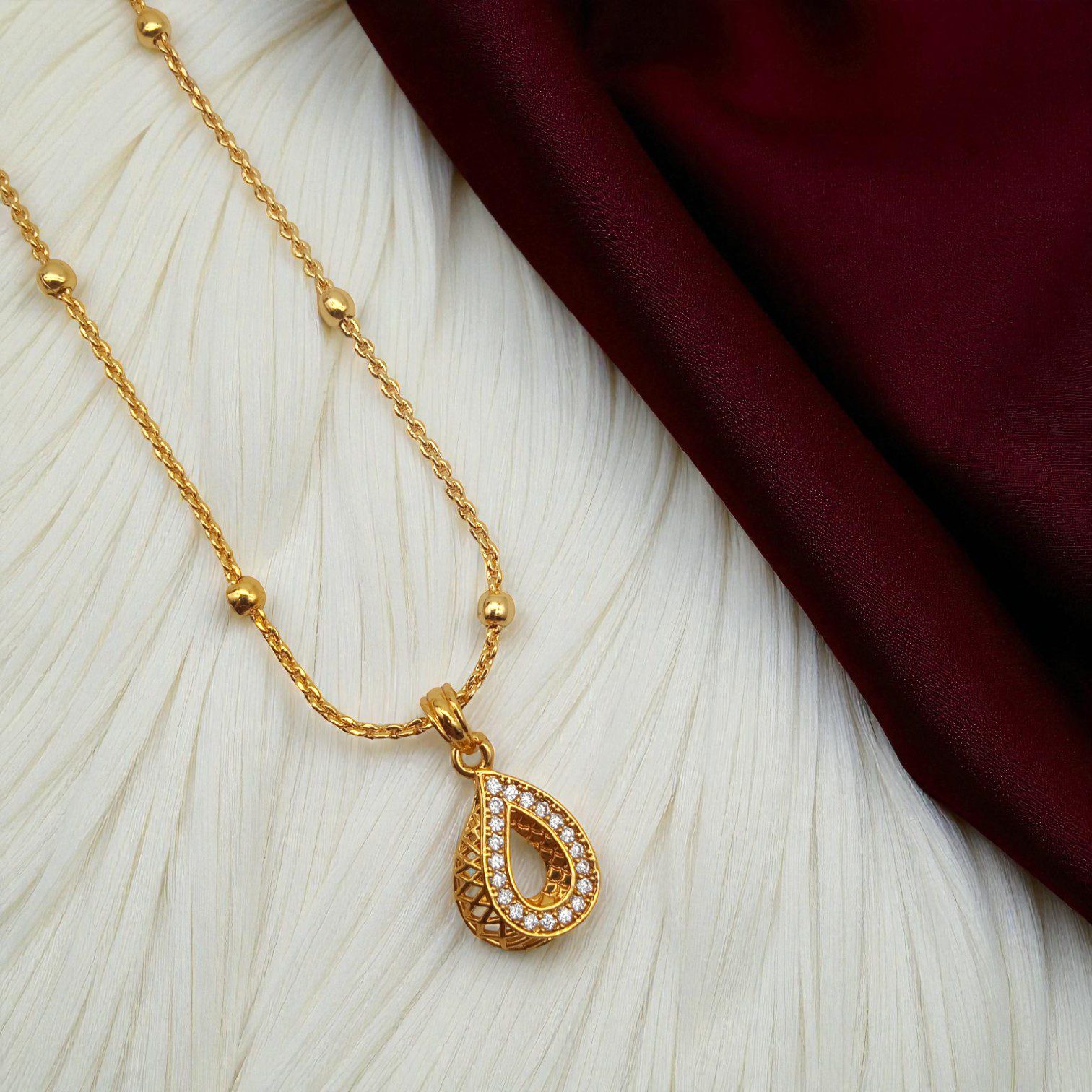 1 Gram Gold Plated Short Dollar Chain