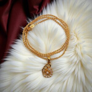 1 Gram Gold Plated Short Dollar Chain