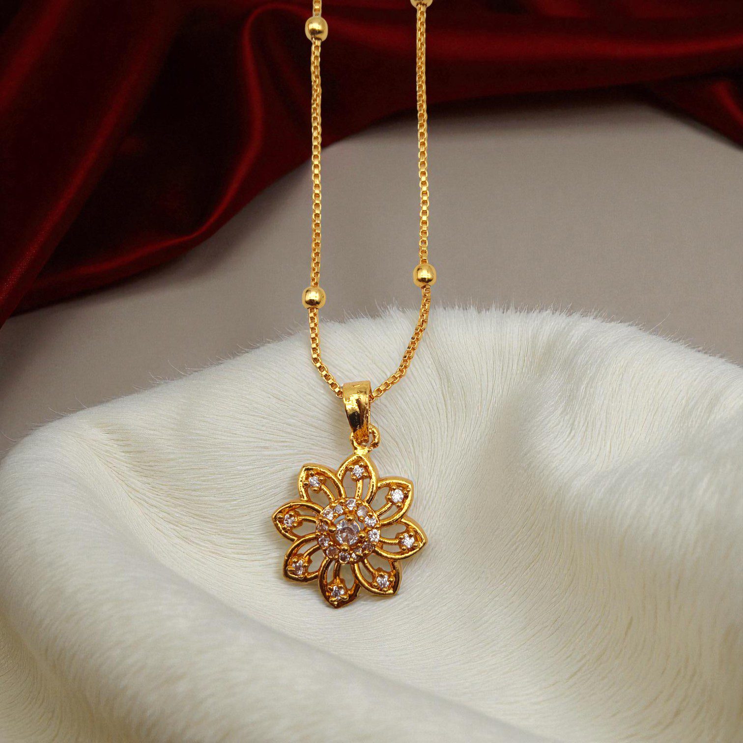 1 Gram Gold Plated Short Dollar Chain