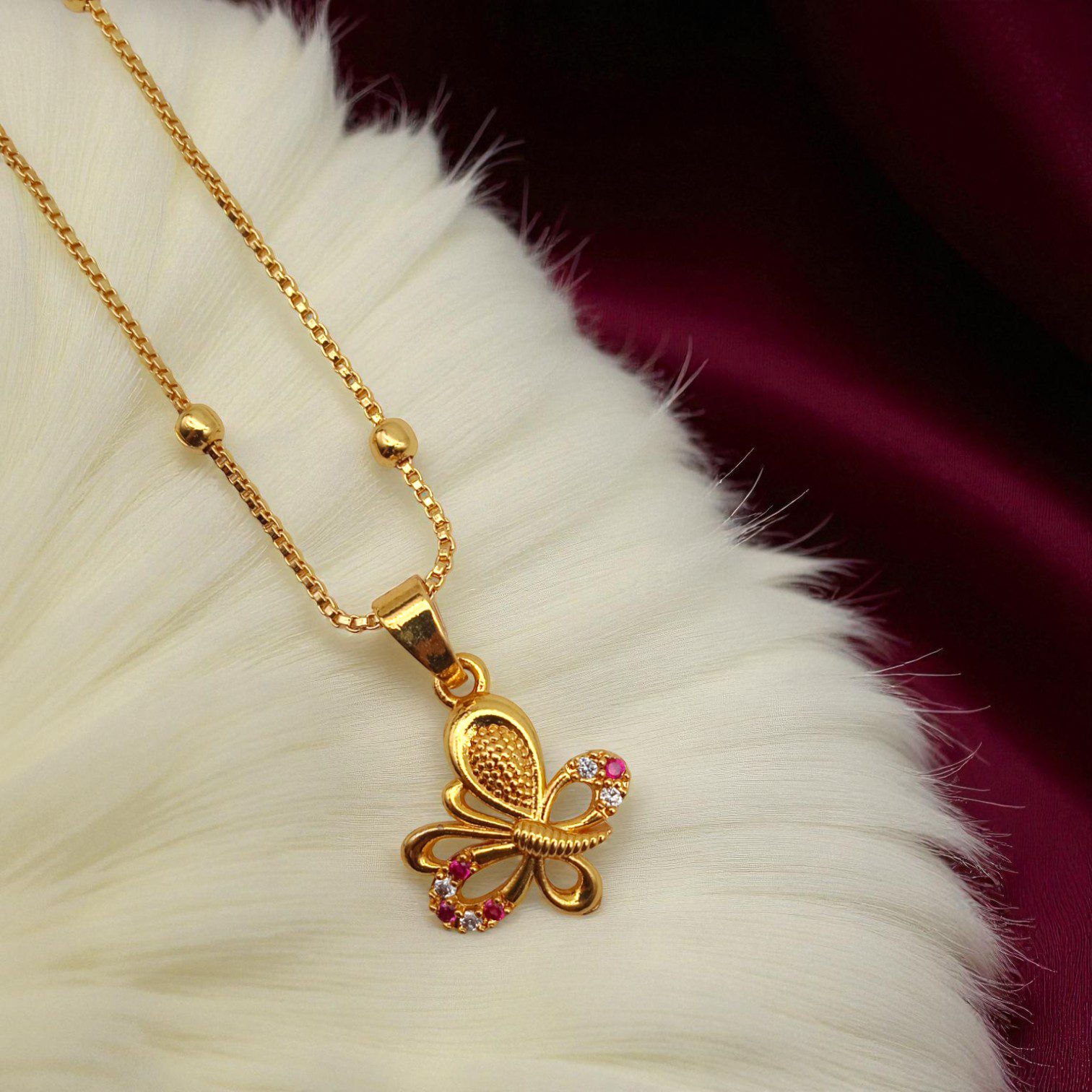 1 Gram Gold Plated Short Dollar Chain