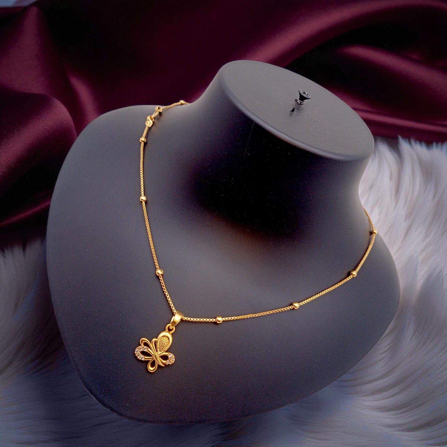 1 Gram Gold Plated Short Dollar Chain