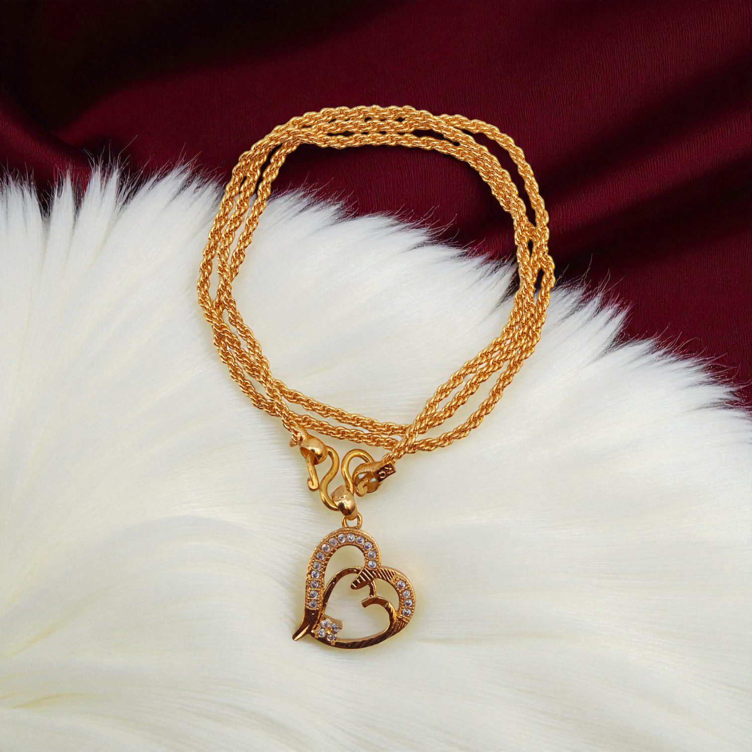 1 Gram Gold Plated Short Dollar Chain