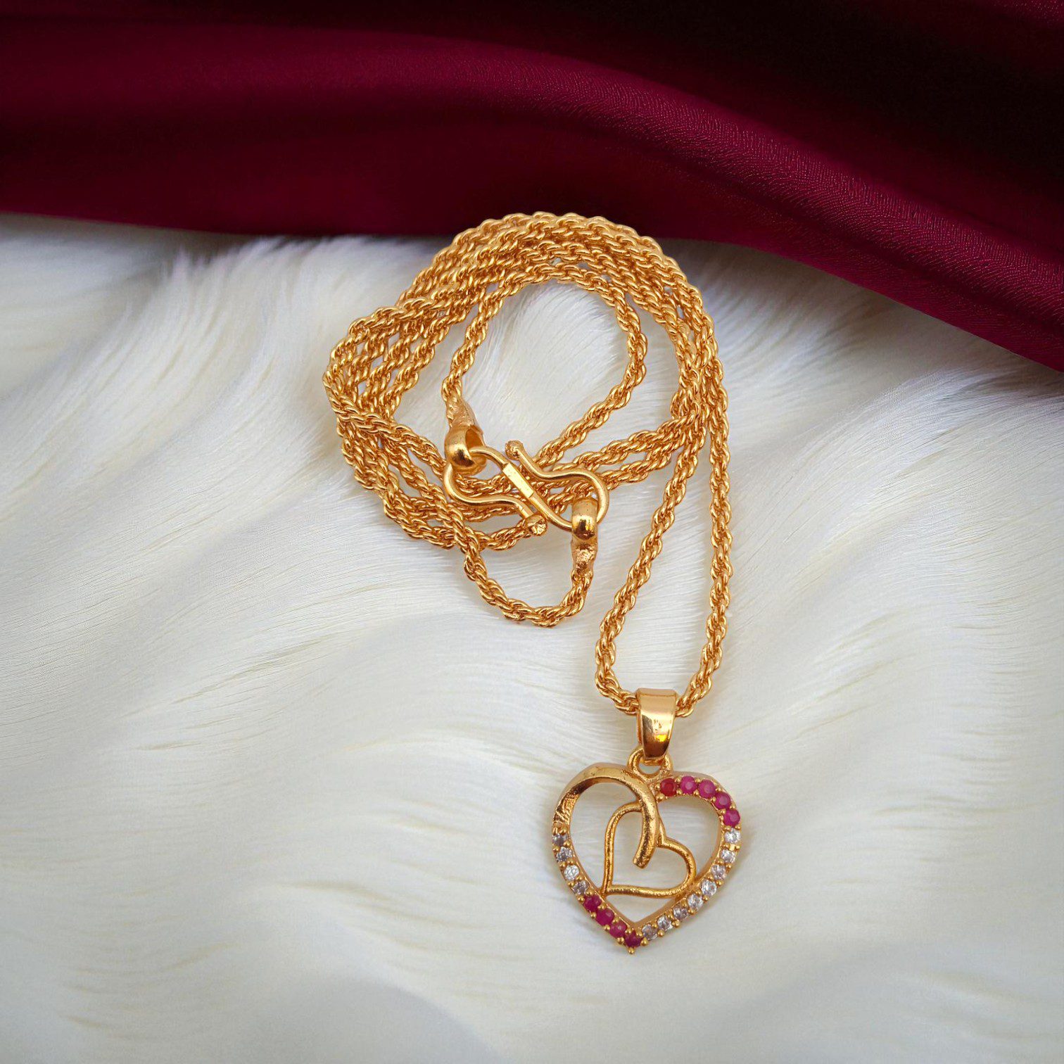 1 Gram Gold Plated Short Dollar Chain