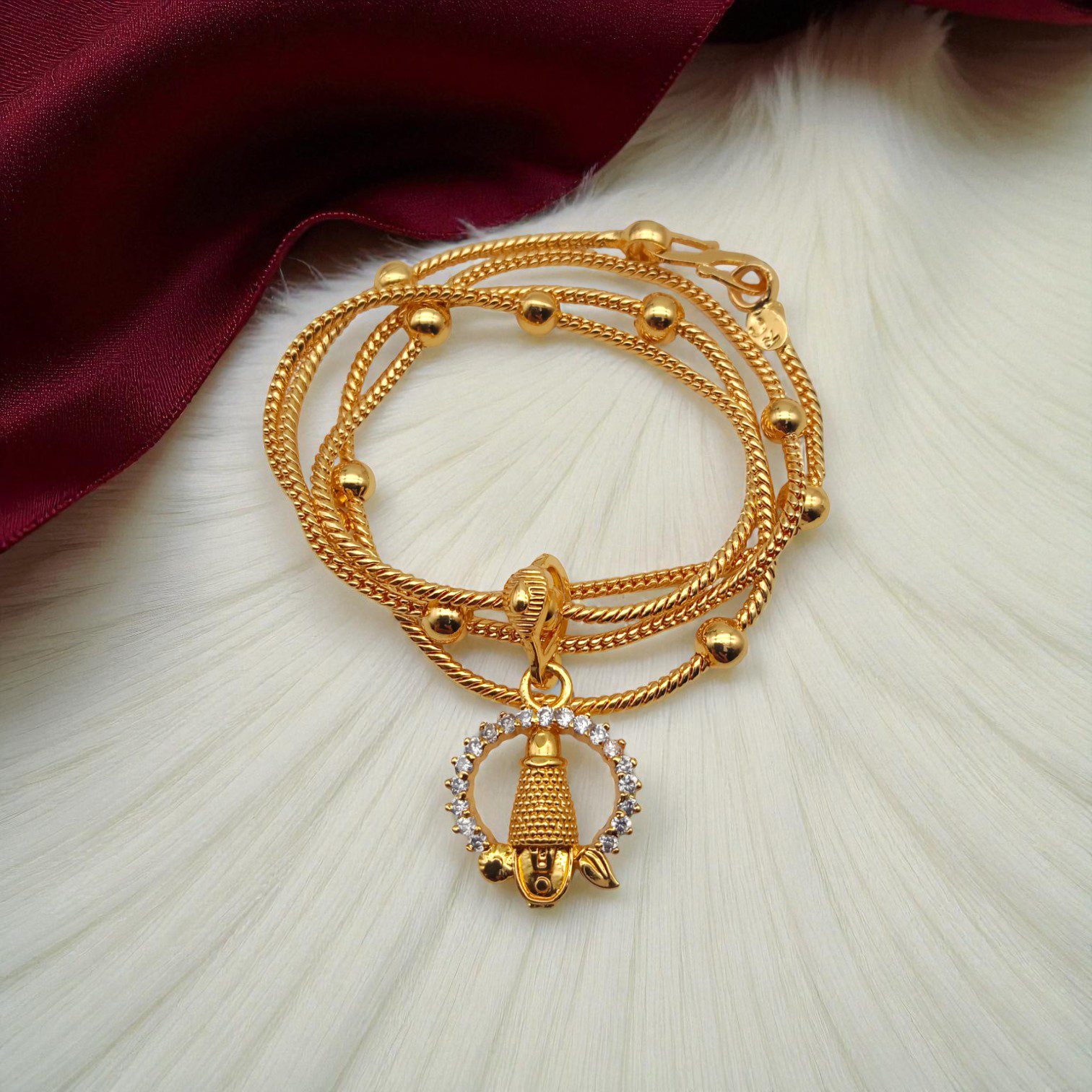 1 Gram Gold Plated Short Dollar Chain