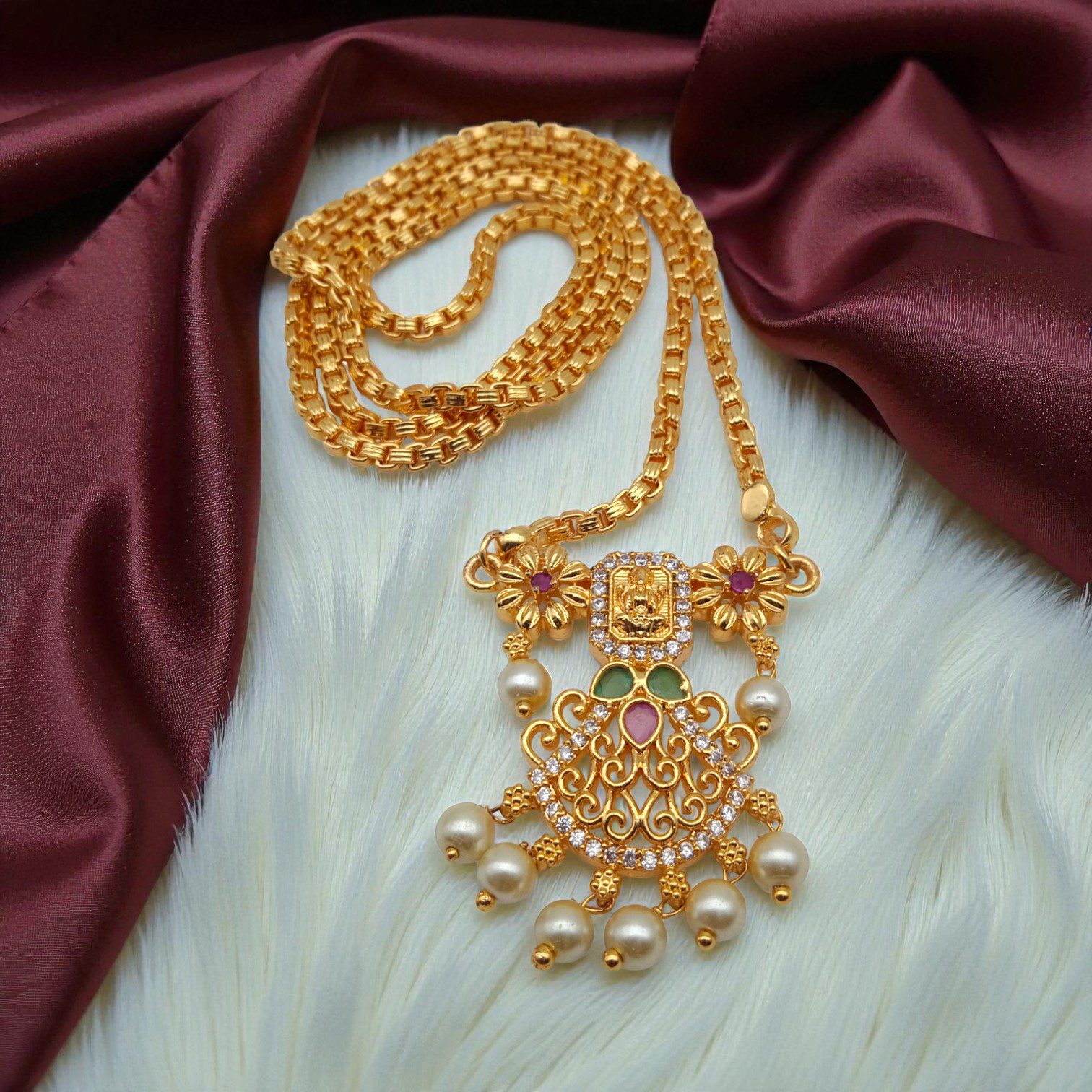 1 Gram Gold Plated Long Dollar Chain