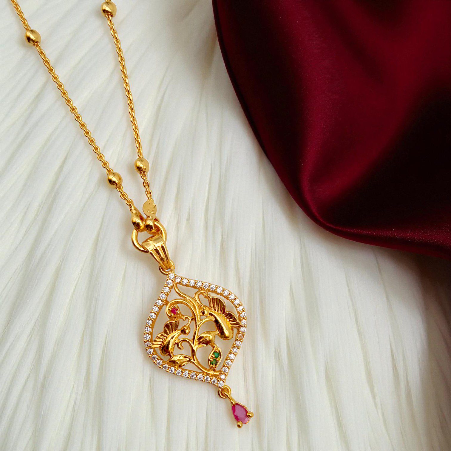 1 Gram Gold Plated Long Dollar Chain