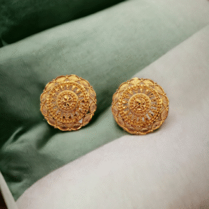 Pretty Queen - 1 Gram Gold Plated Floral Stud Earring For Women & Girls