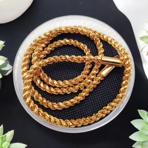 Pretty Queen – 1 Gram Gold Plated Long Chain For Women and Girls, Size – 24″ Inch, Covering Jewellery, Long Chain