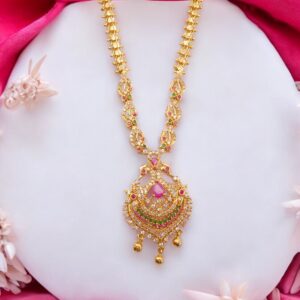 Pretty Queen - 1 Gram Gold Plated Jewellery Set/Necklace Set For Women,