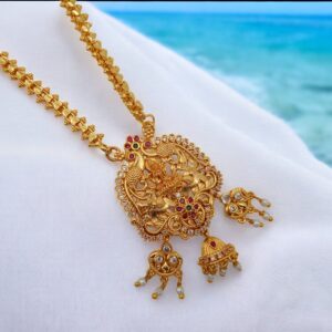 Pretty Queen - 1 Gram Gold Plated Long Dollar Chain For Women and Girls, Size - 24" Inch, Covering Jewellery, Long Chain