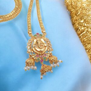 Pretty Queen - 1 Gram Gold Plated Long Dollar Chain For Women and Girls, Size - 24" Inch, Covering Jewellery, Long Chain