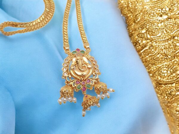 Pretty Queen - 1 Gram Gold Plated Long Dollar Chain For Women and Girls, Size - 24" Inch, Covering Jewellery, Long Chain