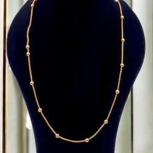Pretty Queen – 1 Gram Gold Plated Long Chain For Women and Girls, Size – 24″ Inch, Covering Jewellery, Long Chain