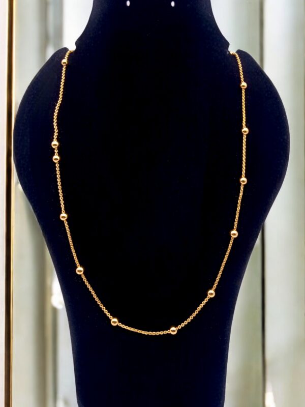 Pretty Queen – 1 Gram Gold Plated Long Chain For Women and Girls, Size – 24″ Inch, Covering Jewellery, Long Chain