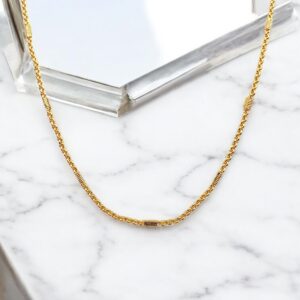 Pretty Queen - 1 Gram Gold Plated Long Chain For Women and Girls, Size - 24" Inch, Covering Jewellery, Long Chain