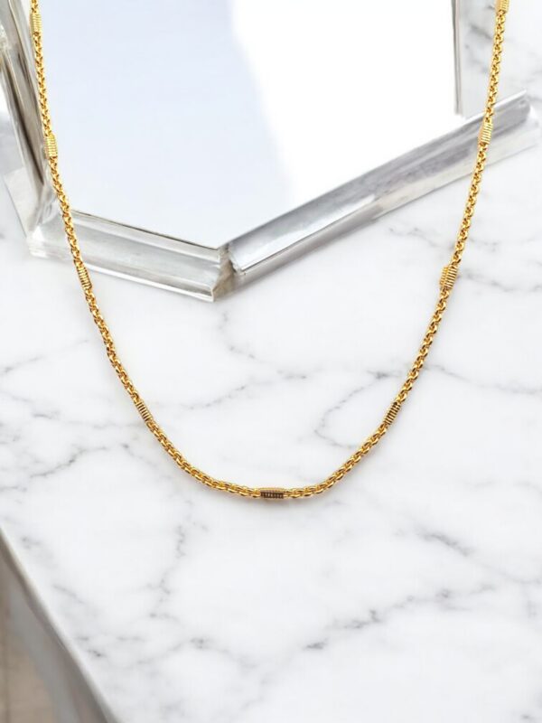 Pretty Queen - 1 Gram Gold Plated Long Chain For Women and Girls, Size - 24" Inch, Covering Jewellery, Long Chain