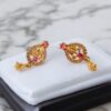Pretty Queen - 1 Gram Gold Plated AD Stone Stud Earring