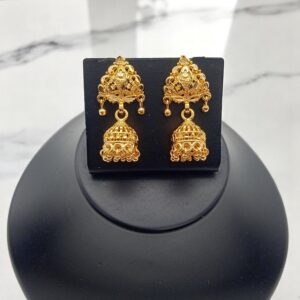 1 Gram Gold Plated Jhumki Earring For Women & Girls, Jhumka, Long Earring, Covering Jewellery